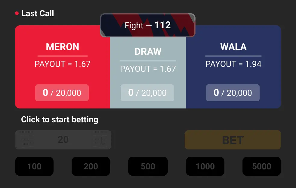 Sabong International-Live Payout and bet-Record